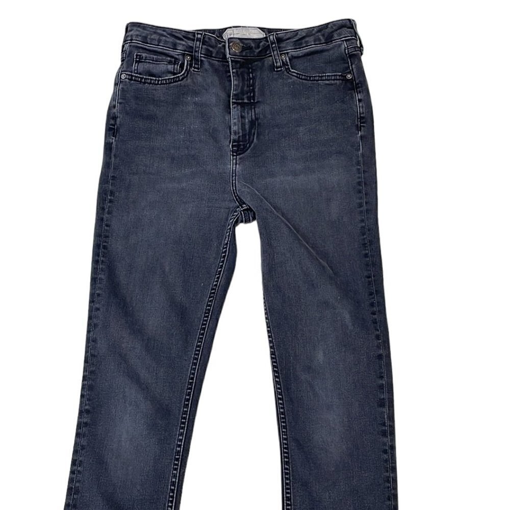 Free People Jeans Skinny Faded Denim Dark Gray Size 28